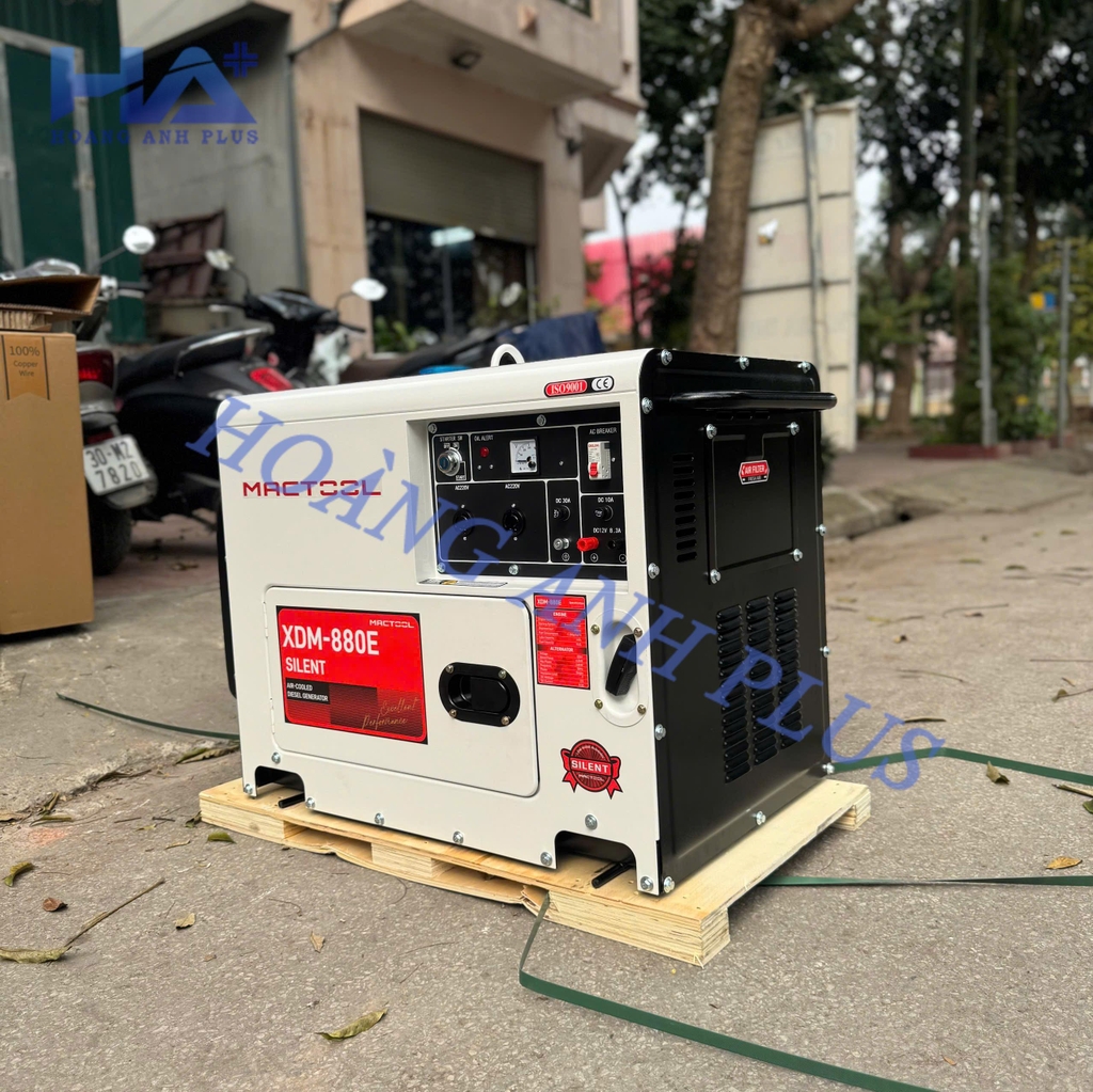 Máy Phát Điện Chạy Dầu Mactool 6Kw XDM-880E 1 Pha
