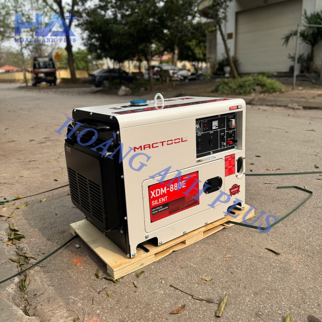 Máy Phát Điện Chạy Dầu Mactool 6Kw XDM-880E 1 Pha