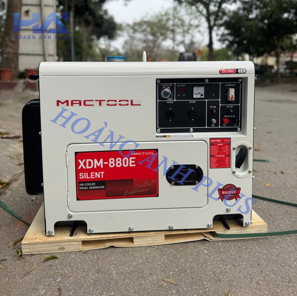 Máy Phát Điện Chạy Dầu Mactool 6Kw XDM-880E 1 Pha