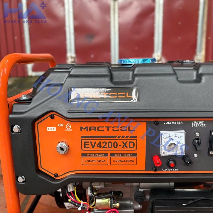 Máy Phát Điện Chạy Xăng Mactool 4KVA EV4200D Đề