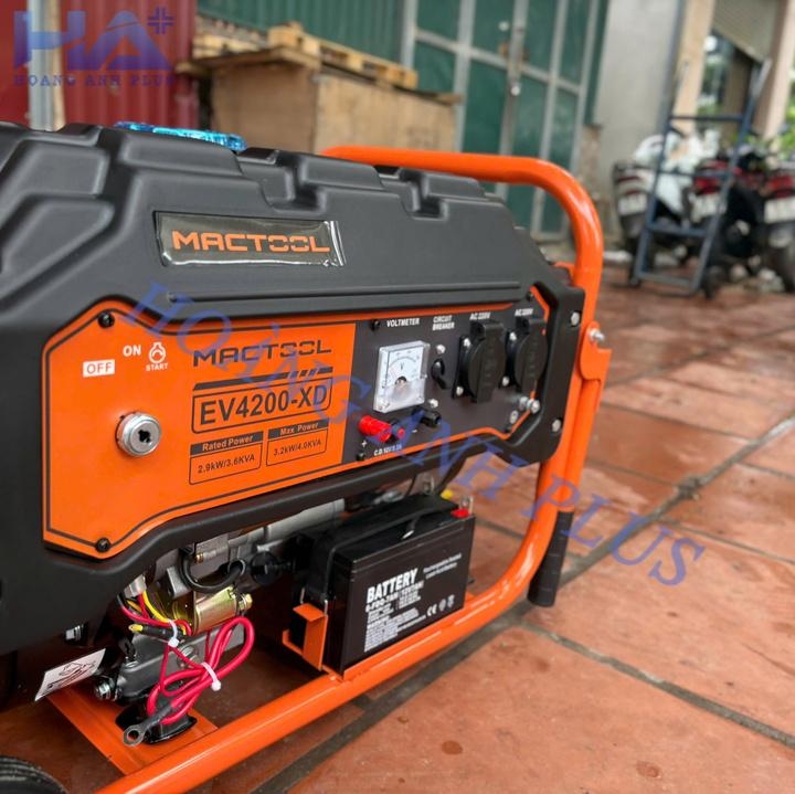 Máy Phát Điện Chạy Xăng Mactool 4KVA EV4200D Đề