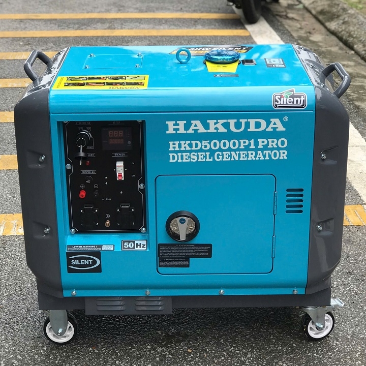 Máy Phát Điện 5KW Chạy Dầu Hakuda HKD5000P1 PRO Siêu Cách Âm