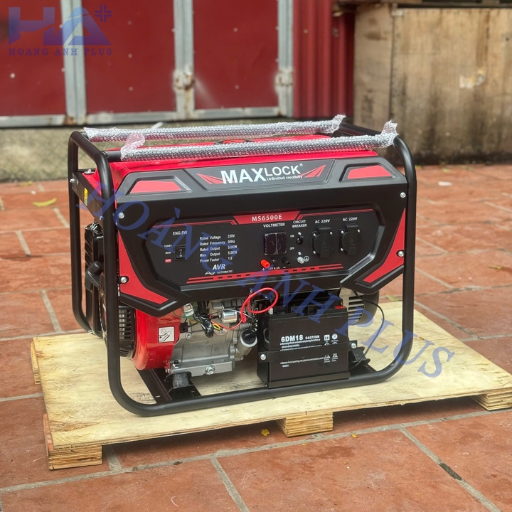 Máy Phát Điện Gia Đình Xăng 5KW Maxlock MS6500E Có Đề