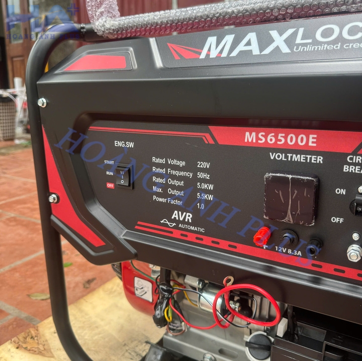 Máy Phát Điện Gia Đình Xăng 5KW Maxlock MS6500E Có Đề