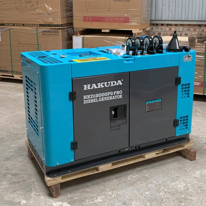Máy Phát Điện Chạy Dầu Hakuda HKD12000P3 PRO 3Pha Siêu Cách Âm 12Kw