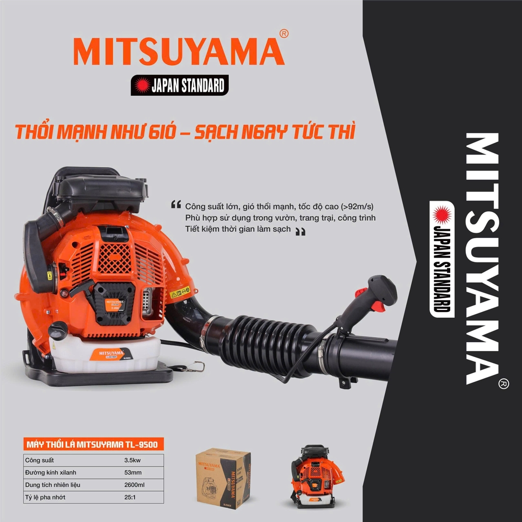 Máy Thổi Lá Chạy Xăng 2 Thì Mitsuyama 3.5KW TL-9500