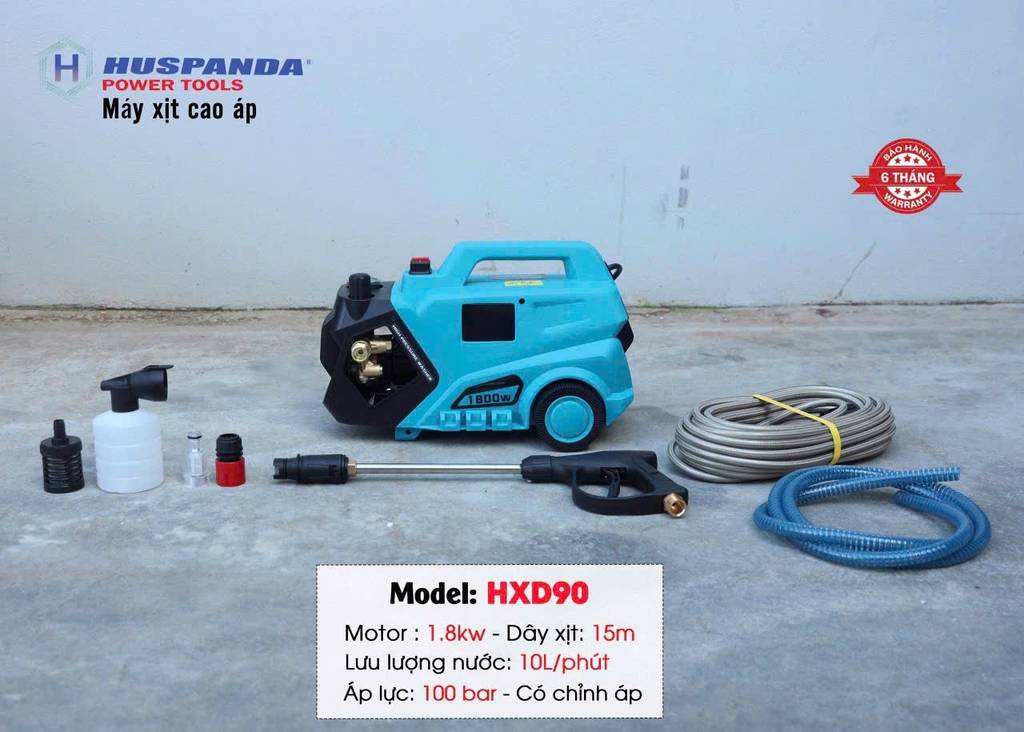 Máy Rửa Xe Huspanda 1800W HXD90