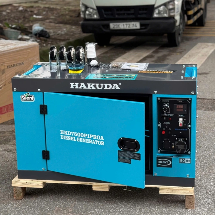 Máy Phát Điện Hakuda 7KW HKD7500P1PROA Chạy Dầu Siêu Cách Âm
