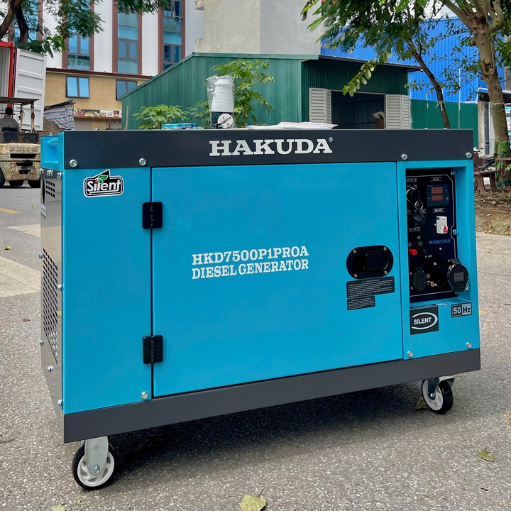 Máy Phát Điện Hakuda 7KW HKD7500P1PROA Chạy Dầu Siêu Cách Âm