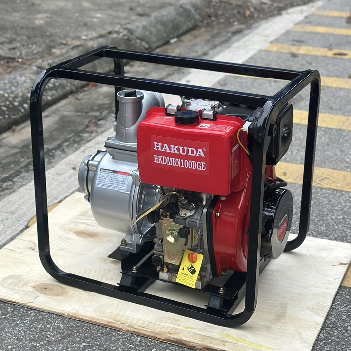 Máy Bơm Nước Chạy Dầu 6.6KW Hakuda HKDMBN100DGE Có Đề