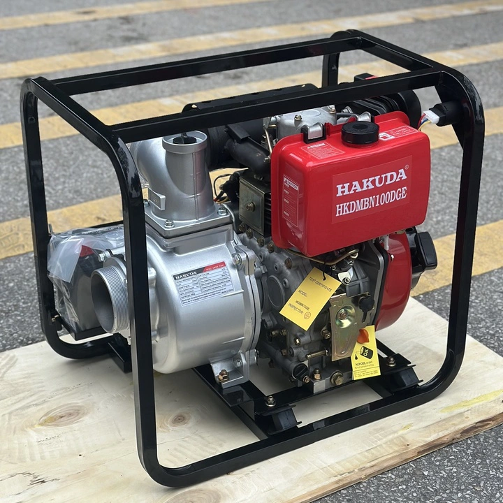 Máy Bơm Nước Chạy Dầu 6.6KW Hakuda HKDMBN100DGE Có Đề