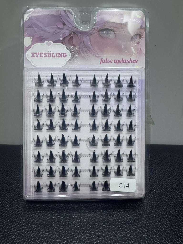 Mi chùm cluster Anime, mi cụm makeup truyền thống không có keo dưới gốc
