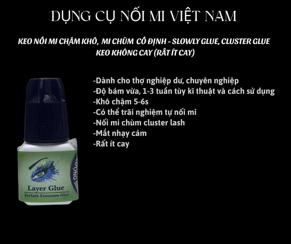 Các loại keo dán cho mi chùm, keo tạm thời ( make up) và keo cố định ( keo nối mi ), tháo mi chùm Cluster Lashes