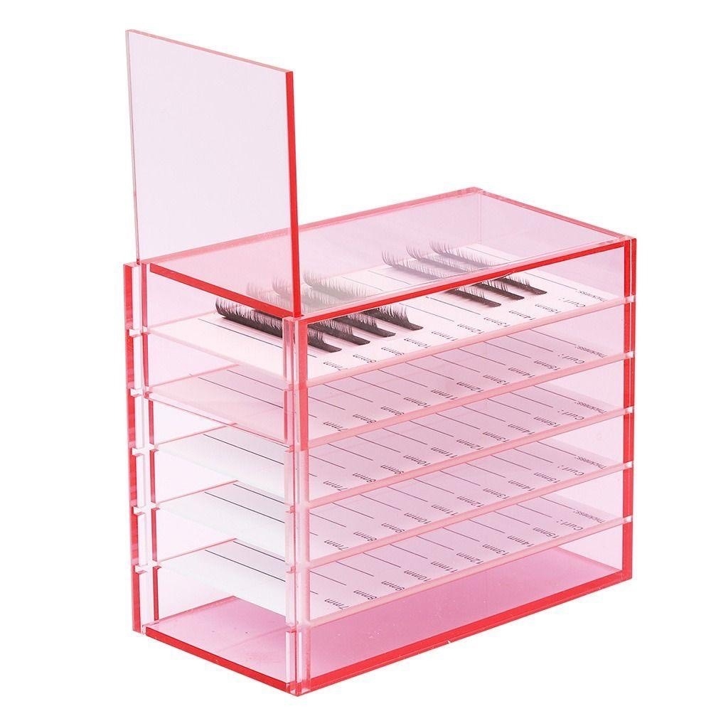 Tủ/ kệ mica để pallet line lông mi siêu tiện lợi, bảo quản lông mi nối sạch và không bị nhiễm ẩm