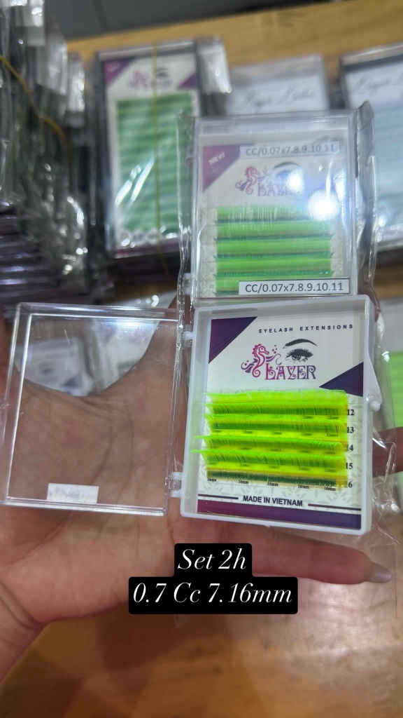 LÔNG MI TONE MÀU XANH CÁC LOẠI- COLOR LASH COLLECTION