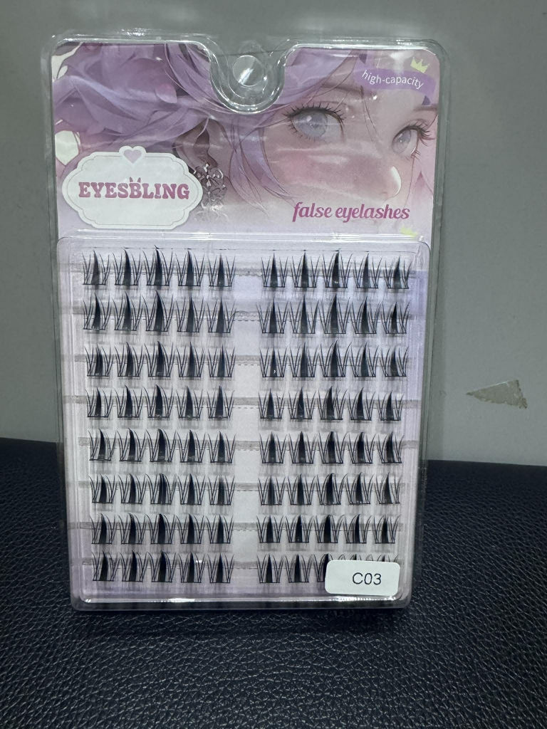 Mi chùm cluster Anime, mi cụm makeup truyền thống không có keo dưới gốc