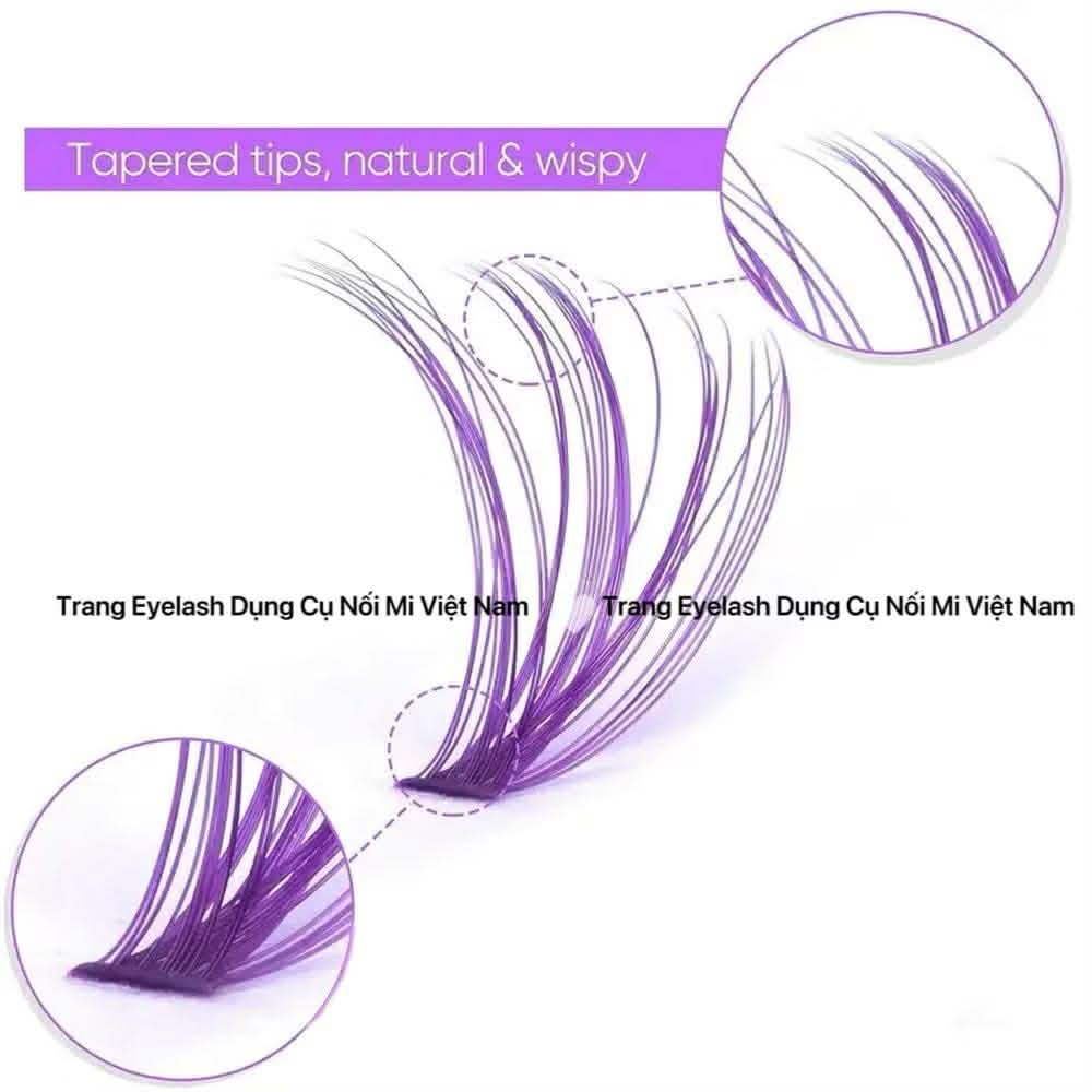 Mi chùm Màu Cluster color 120 Cụm Cong 3D, Mix Màu Hỗ Trợ Trang Điểm, Makeup, Nối Mi
