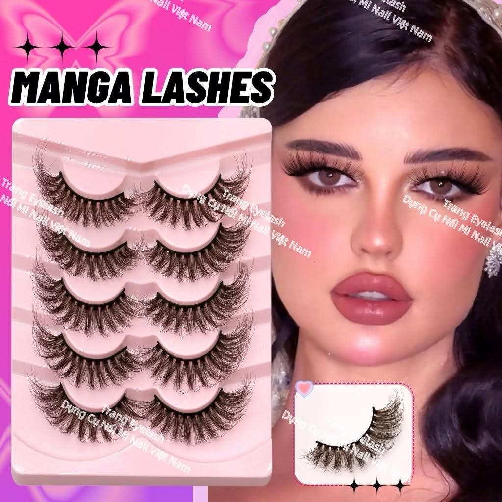 Lông mi Strip Lashes hot trend ( Natural False Eyelashes Cat Eye Lashes Strips Invisible Band Fake Mink Strip Lash Wispy Thin Clear Band Cateye Eye Lash Pack Full Volume Medium Length 8-18mm)