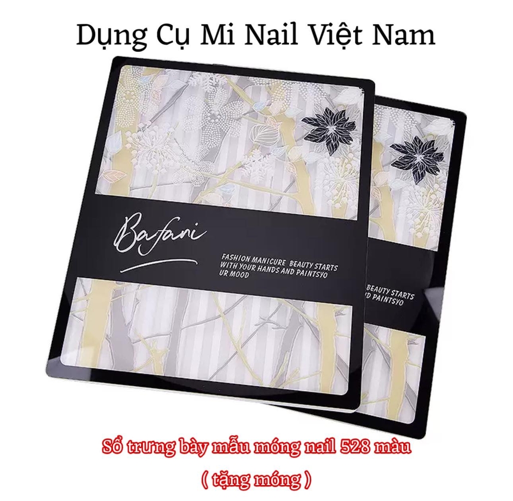 Sổ trưng bày bảng màu móng Nail 528 móng ( Tặng kèm móng )