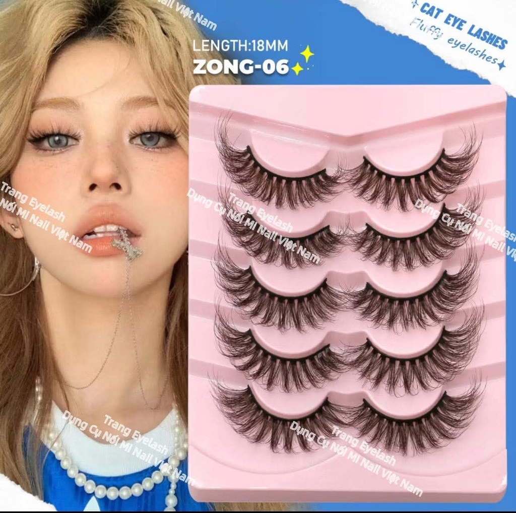 Lông mi Strip Lashes hot trend ( Natural False Eyelashes Cat Eye Lashes Strips Invisible Band Fake Mink Strip Lash Wispy Thin Clear Band Cateye Eye Lash Pack Full Volume Medium Length 8-18mm)
