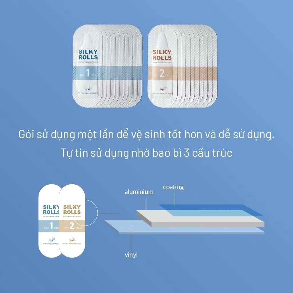 SILKY ROLLS – Bộ kem uốn mi Hàn Quốc đang được nhiều salon lựa chọn vì tiện lợi và dễ thao tác