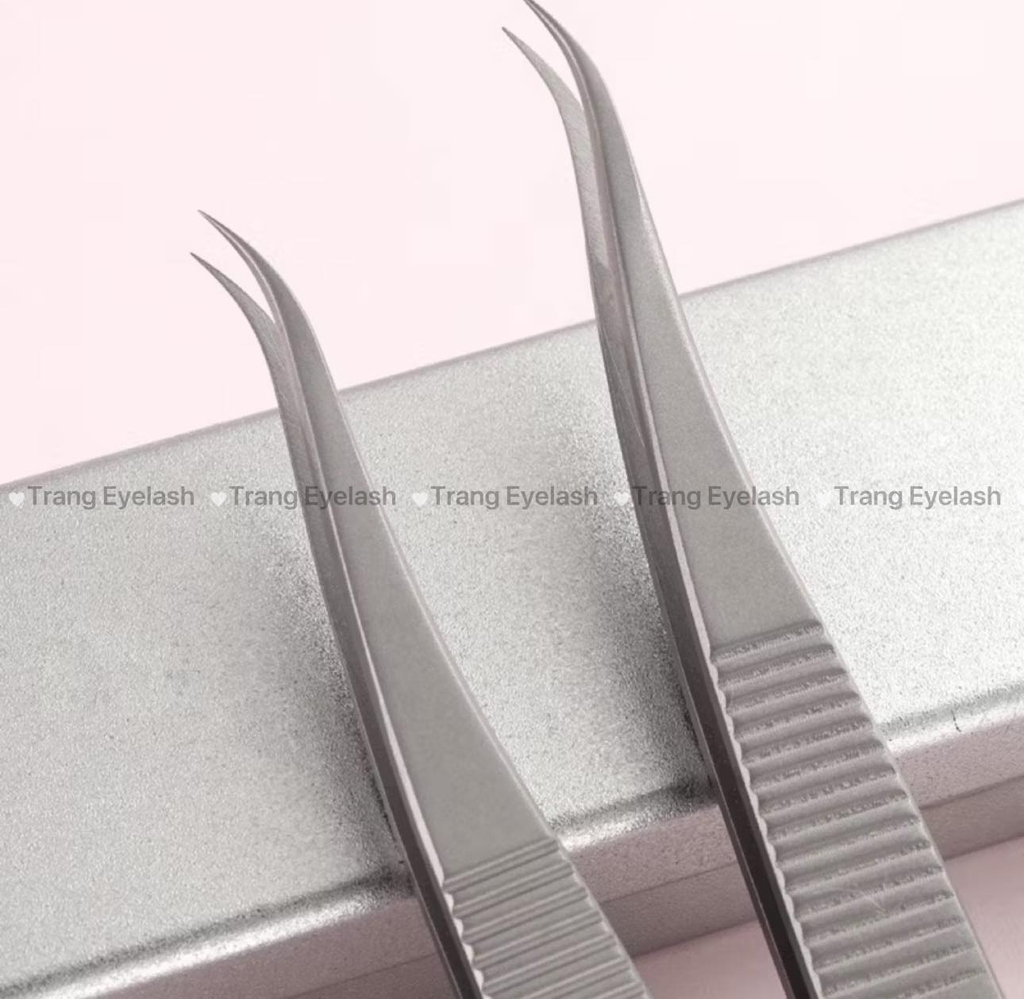Nhíp nối mi Manhua Douyin chuẩn, phù hợp kỹ thuật Classic, Volume, Nhíp nối mi chuyên nghiệp bằng thép không gỉ, đầu cong chuẩn xác, gắp fan dễ – tách mi chuẩn,