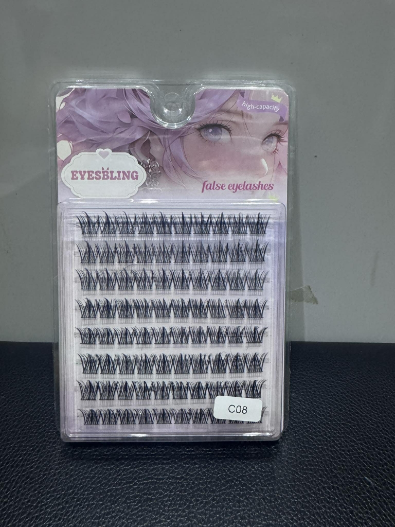 Mi chùm cluster Anime, mi cụm makeup truyền thống không có keo dưới gốc
