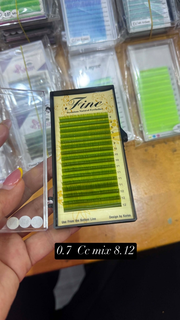 LÔNG MI TONE MÀU XANH CÁC LOẠI- COLOR LASH COLLECTION