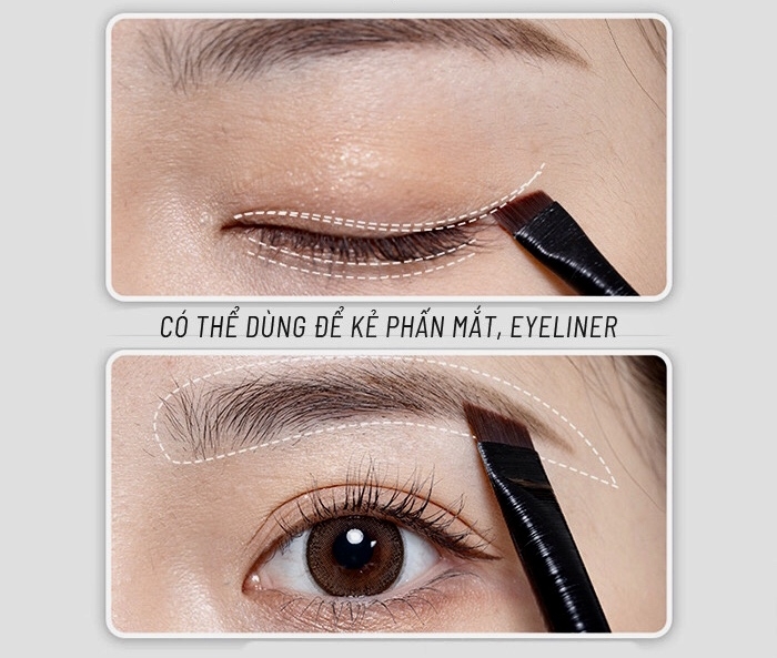 {Set 3} Cọ nhuộm mày, làm Brow Lamination, Kẻ Mắt & Kẻ Khuôn Chân Mày, cọ vẽ eyeliner sắc nét hoàn hảo, cọ đa công dụng