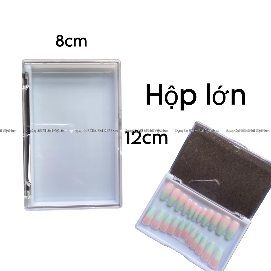Hộp đựng mi fan, hộp đựng nail,móng giả (set 2 hộp/dụng cụ nối mi)