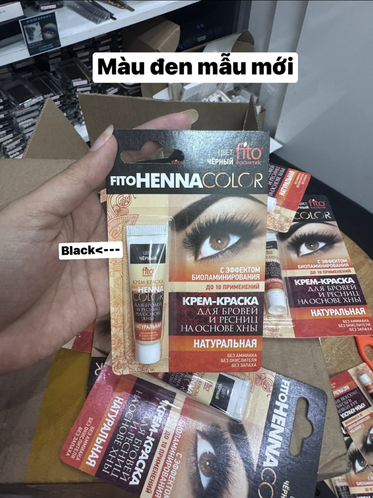 Nhuộm lông mi, lông mày pha sẵn, nhuộm henna