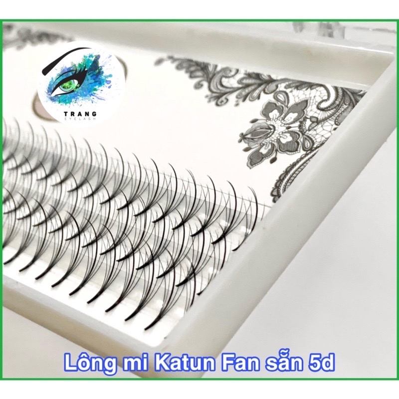 ￼Lông Mi Trụ Katun Cao Cấp - Mi Wispy 5D 7D Độ Cong C D - Mi Fan Sẵn Katun