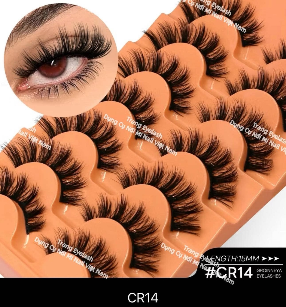 Lông mi Strip Lashes hot trend ( Natural False Eyelashes Cat Eye Lashes Strips Invisible Band Fake Mink Strip Lash Wispy Thin Clear Band Cateye Eye Lash Pack Full Volume Medium Length 8-18mm)