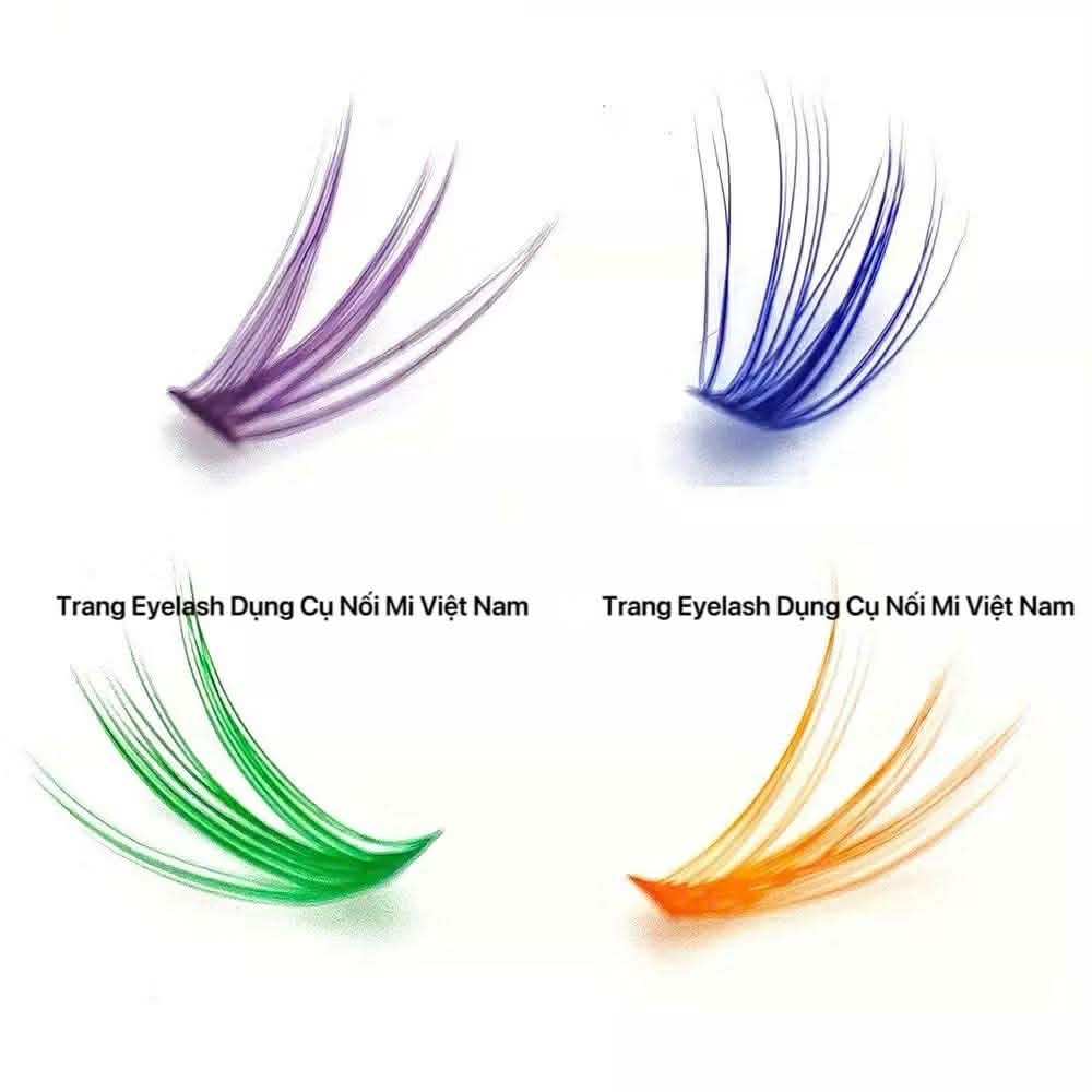 Mi chùm Màu Cluster color 120 Cụm Cong 3D, Mix Màu Hỗ Trợ Trang Điểm, Makeup, Nối Mi