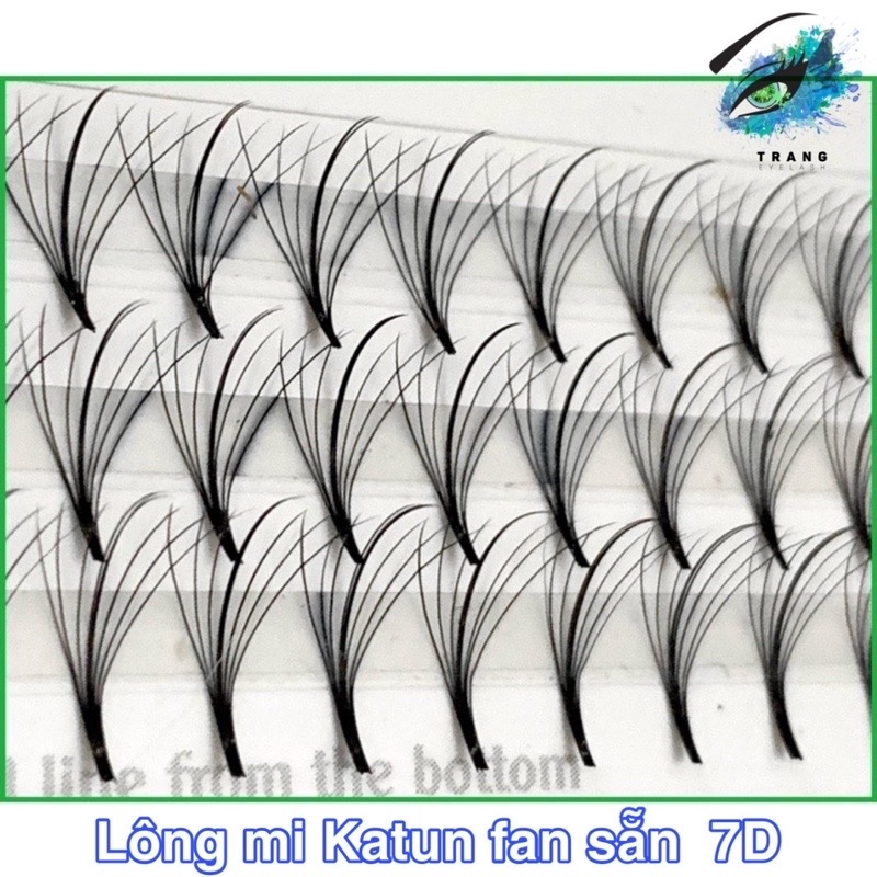 ￼Lông Mi Trụ Katun Cao Cấp - Mi Wispy 5D 7D Độ Cong C D - Mi Fan Sẵn Katun