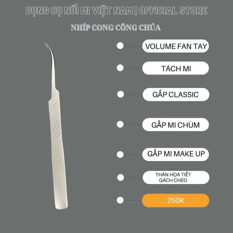 Các loại nhíp classic, nhíp tách, nhíp gắp mi chùm, nhíp mi makeup