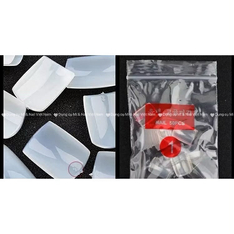 Móng chân úp vuông ngắn , móng chân đủ size 0-9, móng giả gắn chân