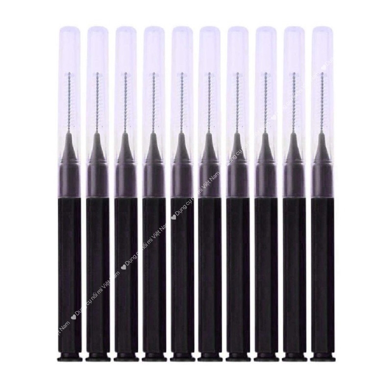 Bộ 10 Bàn Chải Mini Hỗ Trợ Nâng Lông Mi, lông mày, lash lift, uốn mi, browlamination, uốn chân mày