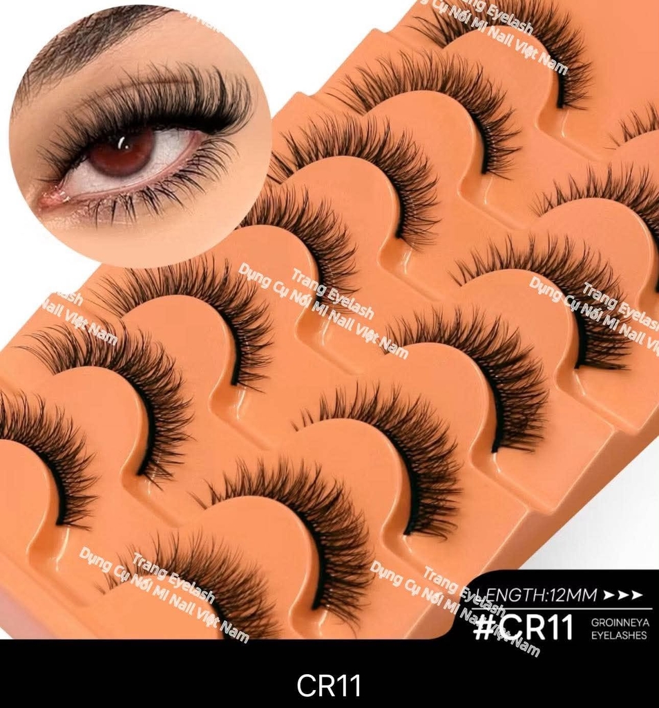 Lông mi Strip Lashes hot trend ( Natural False Eyelashes Cat Eye Lashes Strips Invisible Band Fake Mink Strip Lash Wispy Thin Clear Band Cateye Eye Lash Pack Full Volume Medium Length 8-18mm)