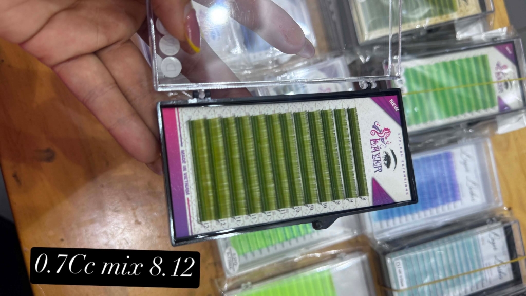 LÔNG MI TONE MÀU XANH CÁC LOẠI- COLOR LASH COLLECTION