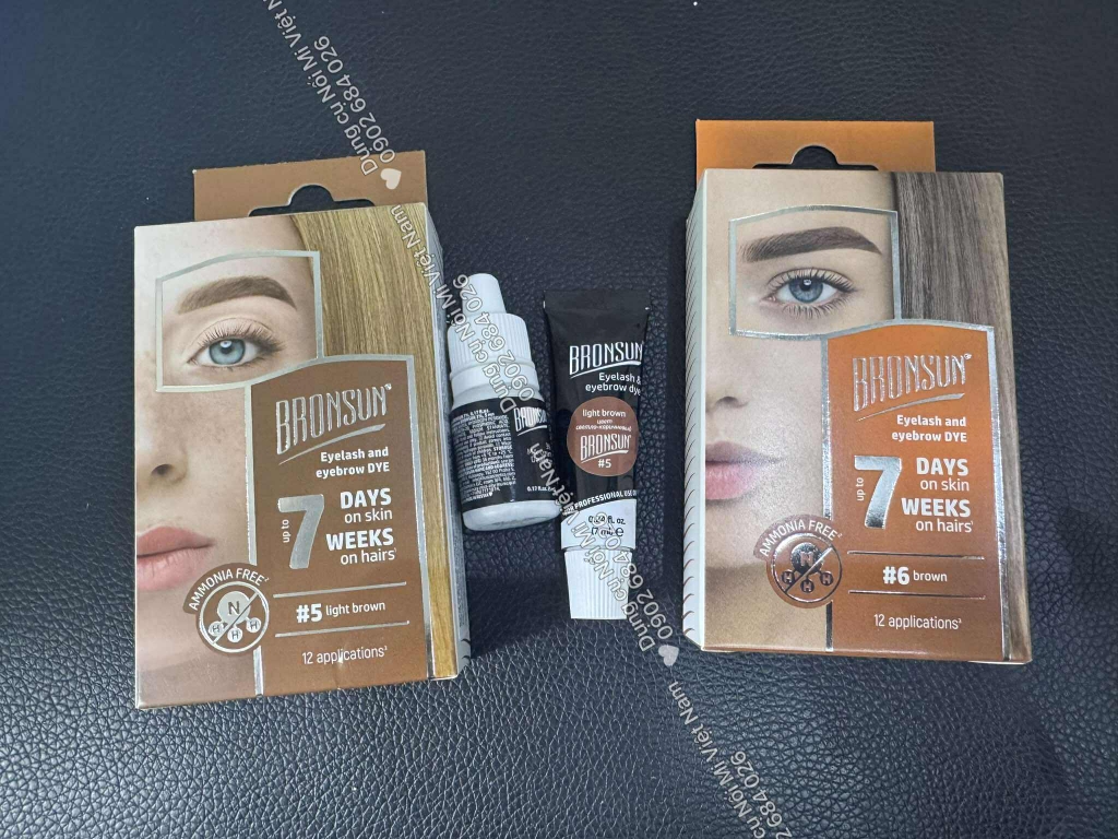 Nhuộm lông mi, lông mày cao cấp, Bronsun Dye ( Nhuộm Bộ Kits )