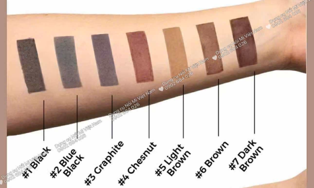 Nhuộm lông mi, lông mày cao cấp, Bronsun Dye ( Nhuộm Bộ Kits )