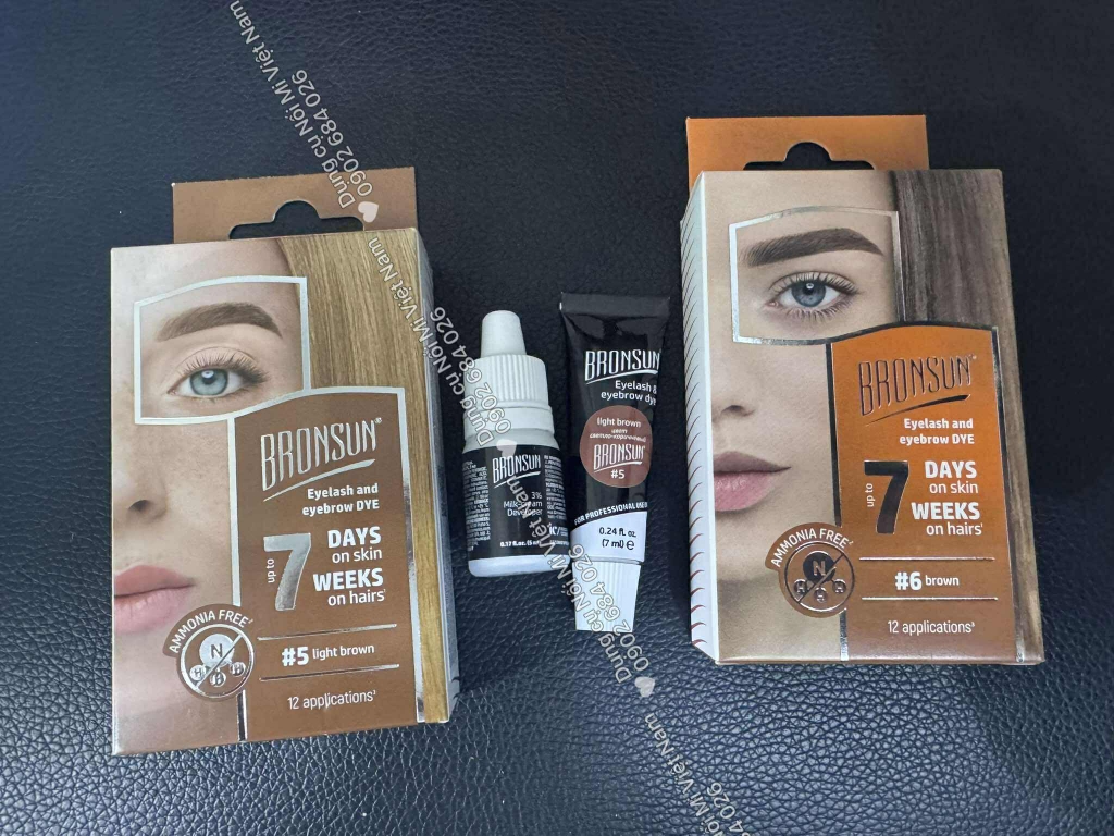 Nhuộm lông mi, lông mày cao cấp, Bronsun Dye ( Nhuộm Bộ Kits )
