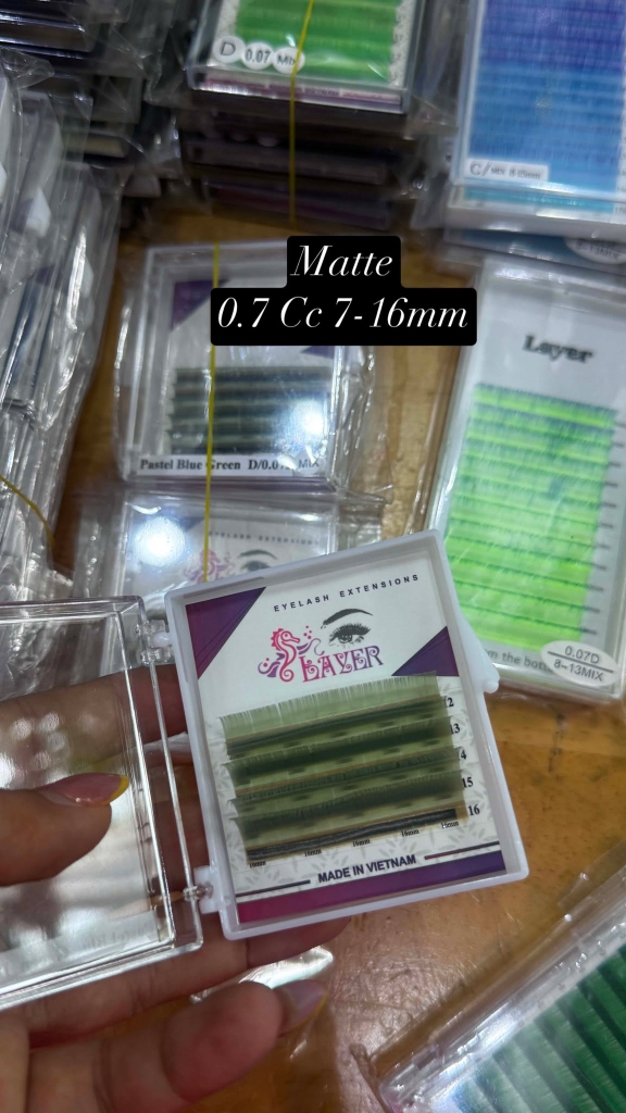 LÔNG MI TONE MÀU XANH CÁC LOẠI- COLOR LASH COLLECTION
