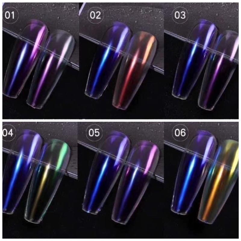 Tráng gương nail ánh cực quang