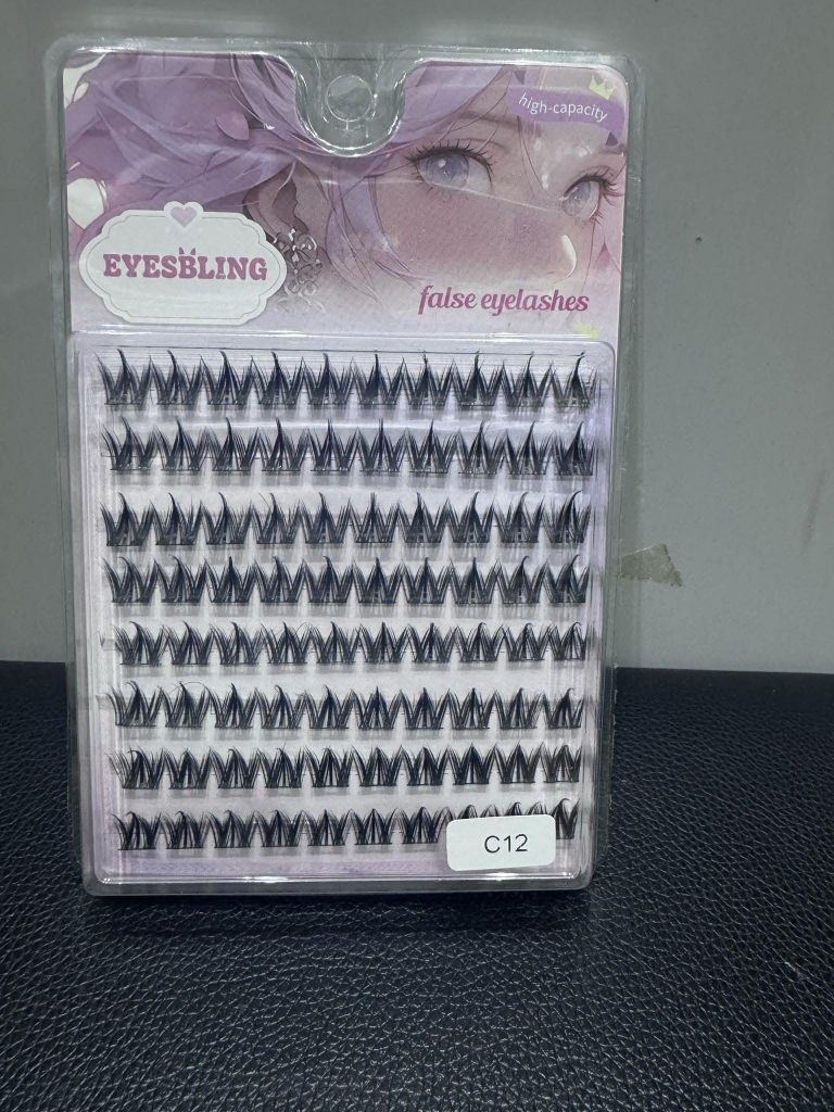 Mi chùm cluster Anime, mi cụm makeup truyền thống không có keo dưới gốc