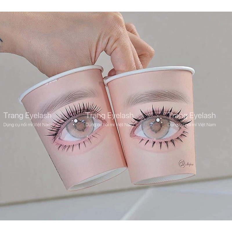 Bộ 5 Cốc Giấy Luyện Tập Nối Mi Sử Dụng Một Lần Tiện Lợi, mi douyin