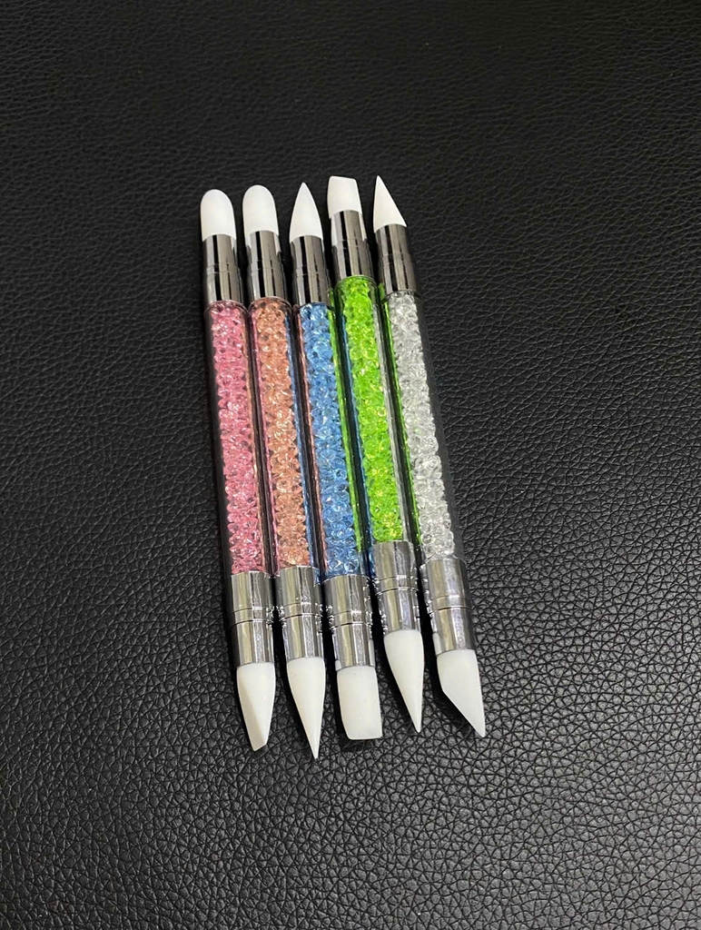 Cọ silicon 2 đầu đa năng (5 cây) ,chuyên dụng nặn hoa khô và đẩy sticker , chà tráng gương