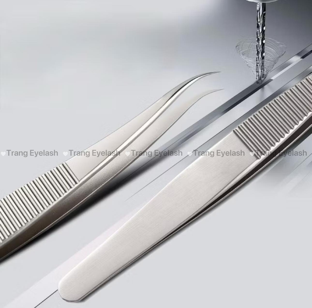 Nhíp nối mi Manhua Douyin chuẩn, phù hợp kỹ thuật Classic, Volume, Nhíp nối mi chuyên nghiệp bằng thép không gỉ, đầu cong chuẩn xác, gắp fan dễ – tách mi chuẩn,
