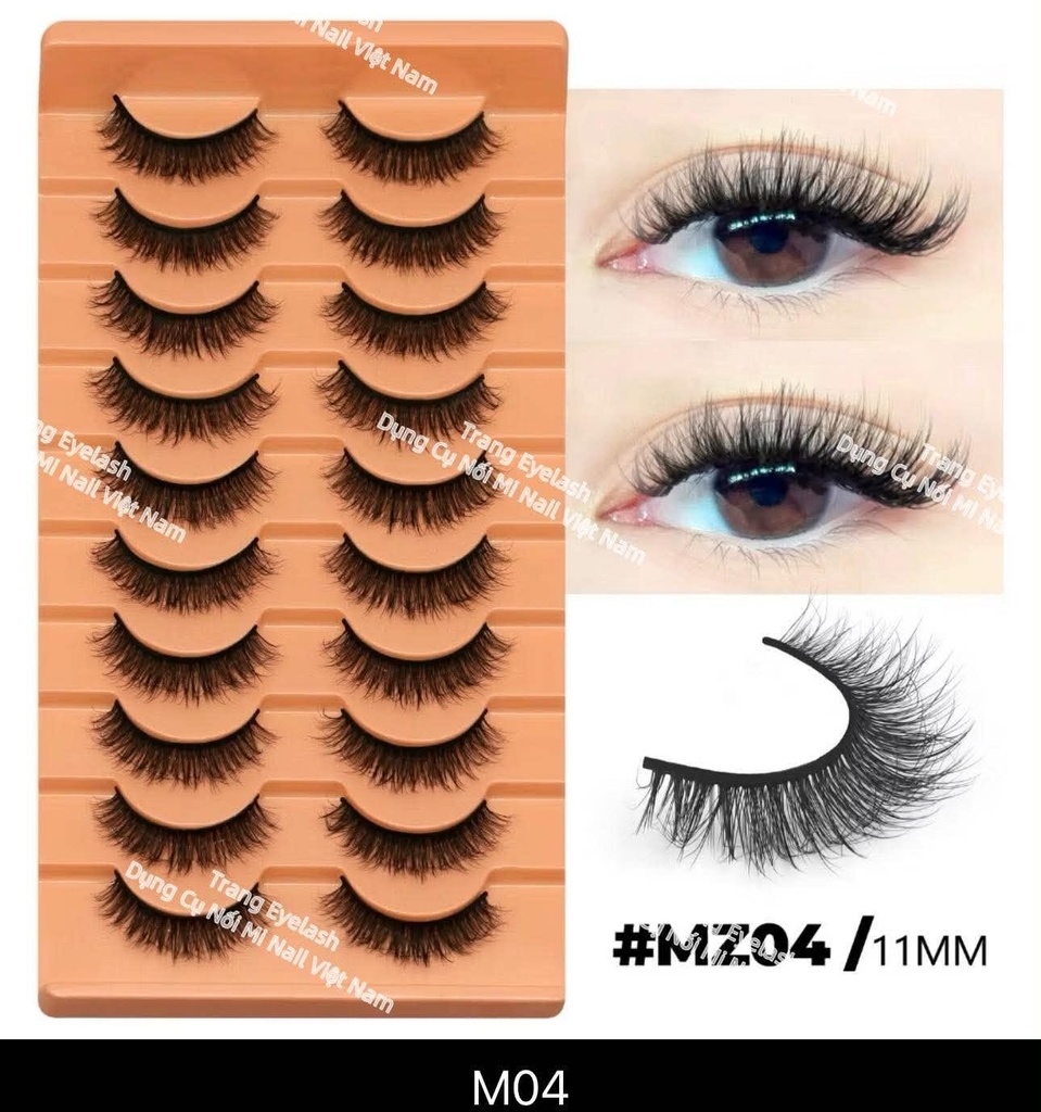 Lông mi Strip Lashes hot trend ( Natural False Eyelashes Cat Eye Lashes Strips Invisible Band Fake Mink Strip Lash Wispy Thin Clear Band Cateye Eye Lash Pack Full Volume Medium Length 8-18mm)